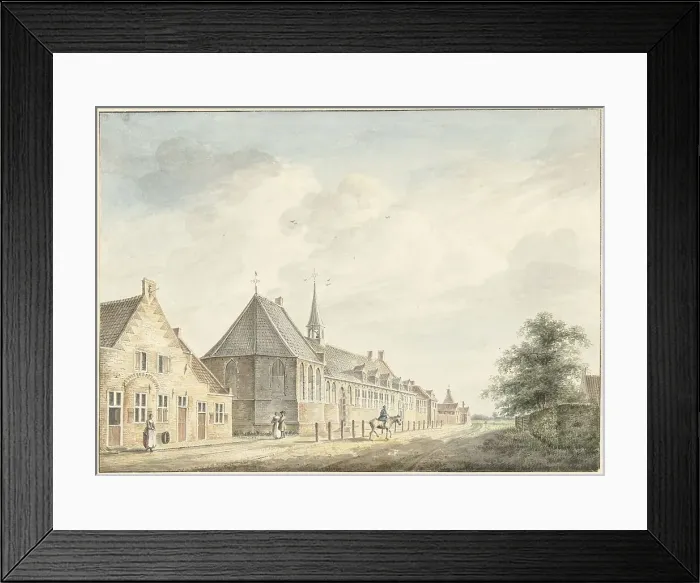 Framed Print : The Jobs-Gasthuis in Utrecht, 1745-1795. Creator: Jacobus Versteegen Framed Print : The Jobs-Gasthuis in Utrecht, 1745-1795. Creator: Jacobus Versteegen