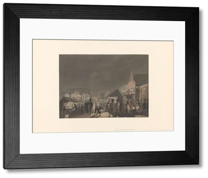 Framed Print : Fair at the Botermarkt in Amsterdam, 1810, 1810. Creator: Jan Antony Langendijk Framed Print : Fair at the Botermarkt in Amsterdam, 1810, 1810. Creator: Jan Antony Langendijk