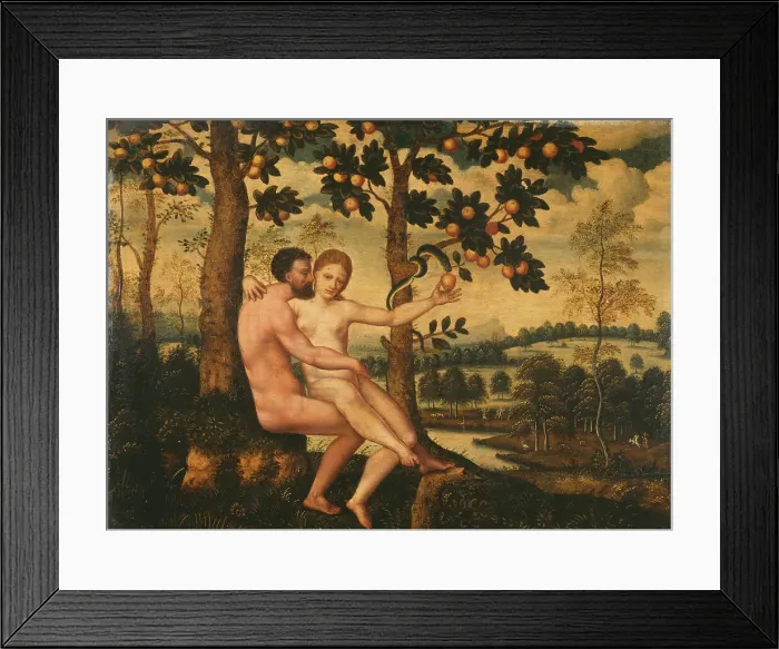 Framed Print : Adam and Eve, c1500. Creator: Unknown Framed Print : Adam and Eve, c1500. Creator: Unknown