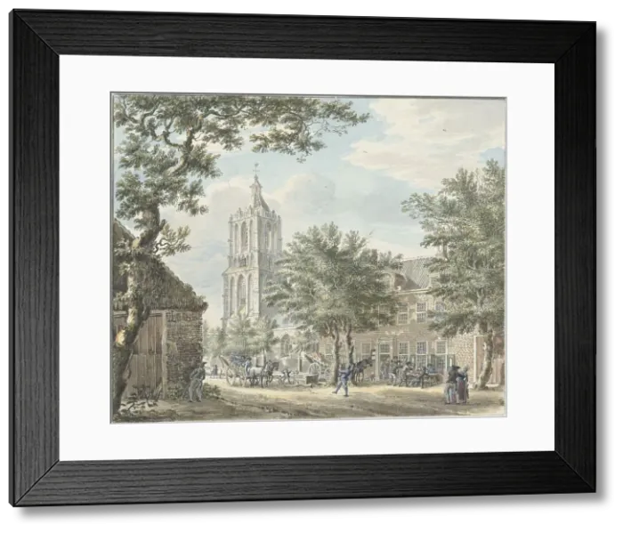 Framed Print : Cheerful party in the village of Houten, 1713-1780. Creator: Jan de Beyer Framed Print : Cheerful party in the village of Houten, 1713-1780. Creator: Jan de Beyer