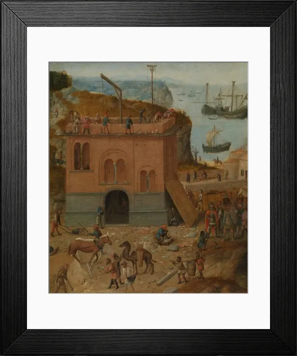 Framed Print : The Tower of Babel, c.1490. Creator: Anon