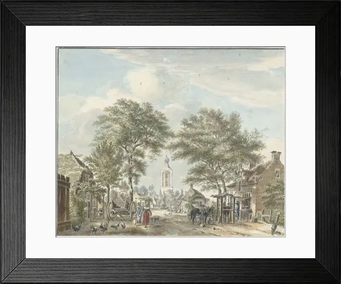 Framed Print : View of Scherpenzeel, 1713-1780. Creator: Jan de Beyer Framed Print : View of Scherpenzeel, 1713-1780. Creator: Jan de Beyer