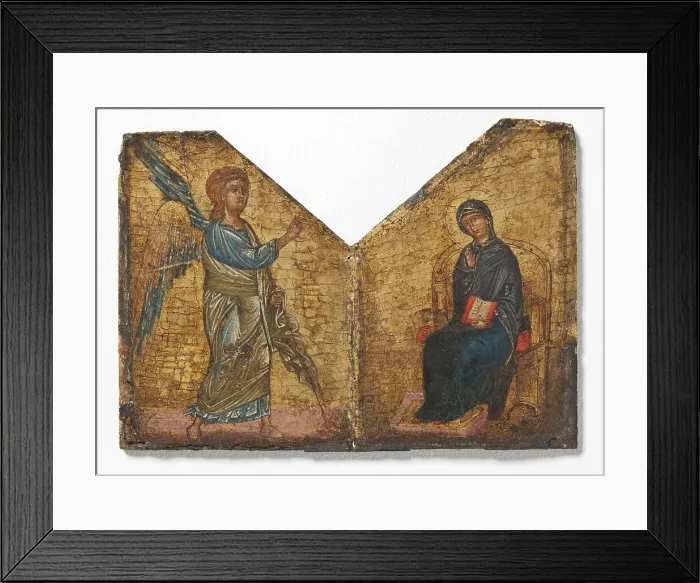 Framed Print : Diptych with the Annunciation, c13th century. Creator: Anon Framed Print : Diptych with the Annunciation, c13th century. Creator: Anon
