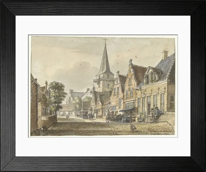 Framed Print : View in the village of Harmelen, 1749. Creator: Jan de Beyer Framed Print : View in the village of Harmelen, 1749. Creator: Jan de Beyer