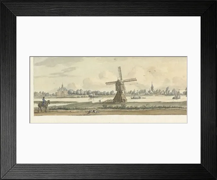 Framed Print : View of Tienhoven and Het Huis Herlaar, 1750. Creator: Jan de Beyer Framed Print : View of Tienhoven and Het Huis Herlaar, 1750. Creator: Jan de Beyer