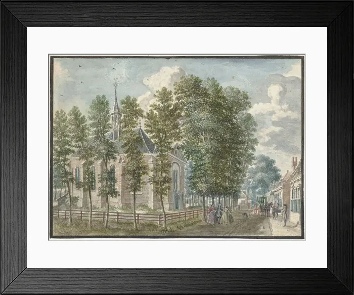 Framed Print : View of the Church of Bloemendaal, 1713-1780. Creator: Jan de Beyer Framed Print : View of the Church of Bloemendaal, 1713-1780. Creator: Jan de Beyer