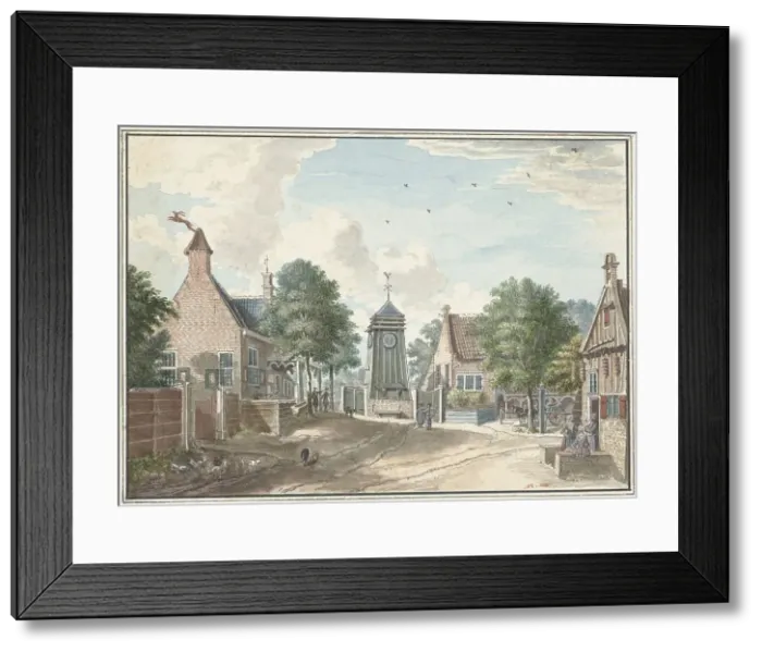 Framed Print : View of the Klokhuis in Overveen, 1713-1780. Creator: Jan de Beyer Framed Print : View of the Klokhuis in Overveen, 1713-1780. Creator: Jan de Beyer