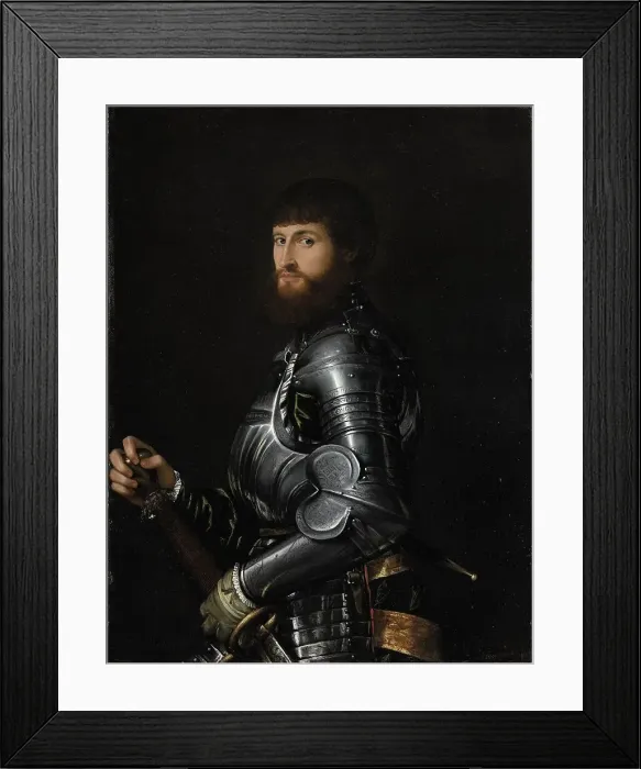 Framed Print : Portrait of a Nobleman in Armor, 1540-1560. Creator: Anon Framed Print : Portrait of a Nobleman in Armor, 1540-1560. Creator: Anon