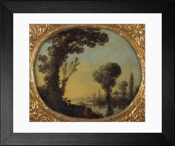 Framed Print : Calm Water with Trees, c17th century. Creator: Unknown Framed Print : Calm Water with Trees, c17th century. Creator: Unknown