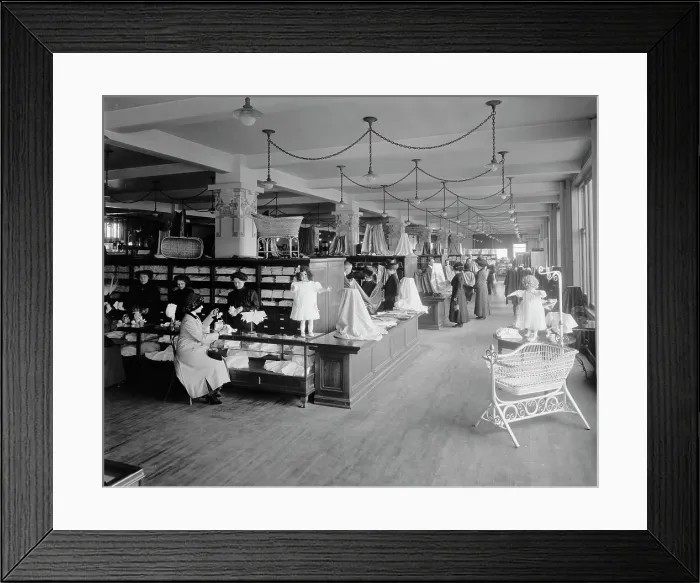 Framed Print : Elliott, Taylor, Woolfenden, north aisle, Detroit, Mich. between 1905 and 1915. Creator: Unknown Framed Print : Elliott, Taylor, Woolfenden, north aisle, Detroit, Mich. between 1905 and 1915. Creator: Unknown