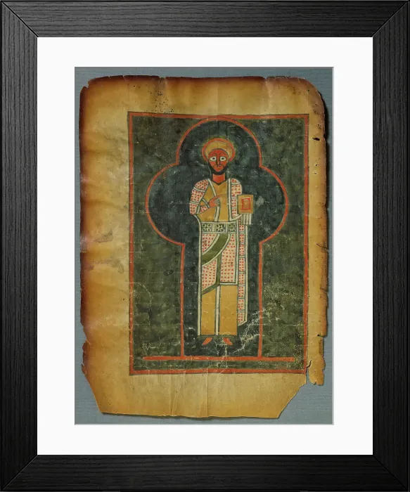 Framed Print : Evangelia IV Etiopice (Ge´ez), Ethiopian Manuscript. Four Gospels, 14th century, design: 14th cent. Creator: Anon Framed Print : Evangelia IV Etiopice (Ge´ez), Ethiopian Manuscript. Four Gospels, 14th century, design: 14th cent. Creator: Anon