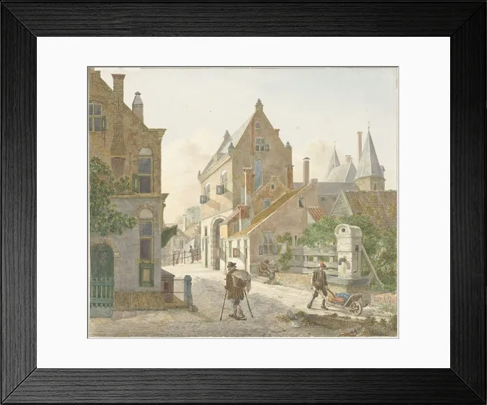 Framed Print : The Waardpoort and the Oude Gracht in Utrecht, 1814. Creator: Jan Hendrik Verheyen Framed Print : The Waardpoort and the Oude Gracht in Utrecht, 1814. Creator: Jan Hendrik Verheyen