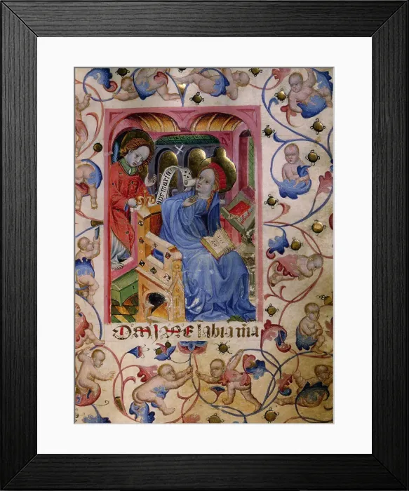 Framed Print : The Holy Virgin's chronology book of hours, c.1400. Creator: Unknown Framed Print : The Holy Virgin's chronology book of hours, c.1400. Creator: Unknown