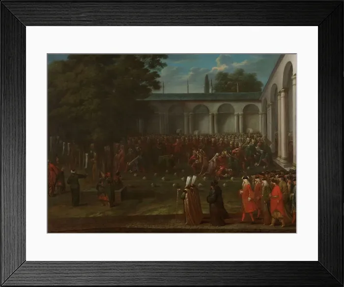 Framed Print : Cornelis Calkoen on his Way to his Audience with Sultan Ahmed III, c.1727-c.1730. Creator: Jean Baptiste Vanmour Framed Print : Cornelis Calkoen on his Way to his Audience with Sultan Ahmed III, c.1727-c.1730. Creator: Jean Baptiste Vanmour