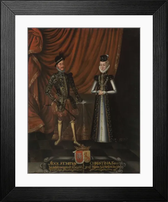 Framed Print : Adolf, 1526-1586, Duke of Holstein, Kristina, 1543-1604, c16th century. Creator: Anon Framed Print : Adolf, 1526-1586, Duke of Holstein, Kristina, 1543-1604, c16th century. Creator: Anon