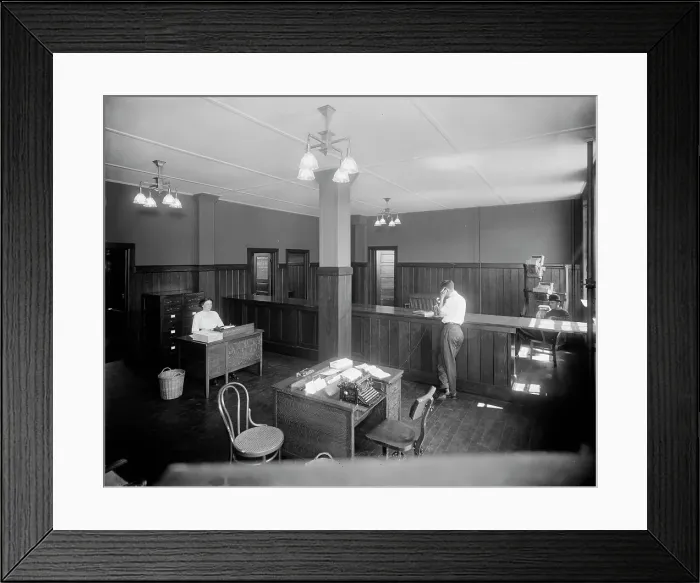 Framed Print : Buhl Stamping Co. office, Detroit, Mich. between 1905 and 1915. Creator: Unknown Framed Print : Buhl Stamping Co. office, Detroit, Mich. between 1905 and 1915. Creator: Unknown