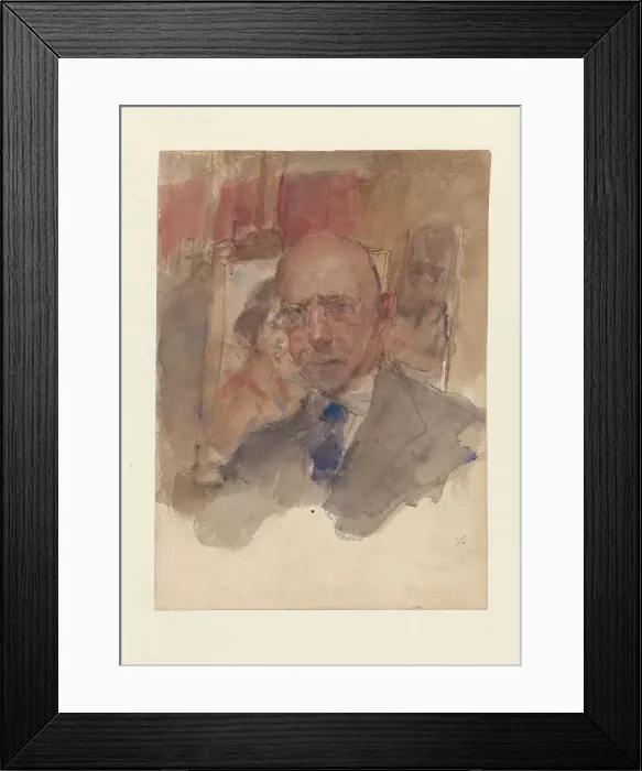 Framed Print : Self-portrait of Isaac Israels (unfinished), c.1875-c.1934. Creator: Isaac Lazerus Israels Framed Print : Self-portrait of Isaac Israels (unfinished), c.1875-c.1934. Creator: Isaac Lazerus Israels
