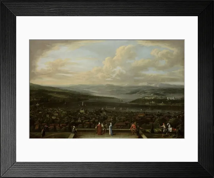 Framed Print : View of Istanbul from the Dutch Embassy at Pera, c.1720-c.1737. Creator: Jean Baptiste Vanmour Framed Print : View of Istanbul from the Dutch Embassy at Pera, c.1720-c.1737. Creator: Jean Baptiste Vanmour