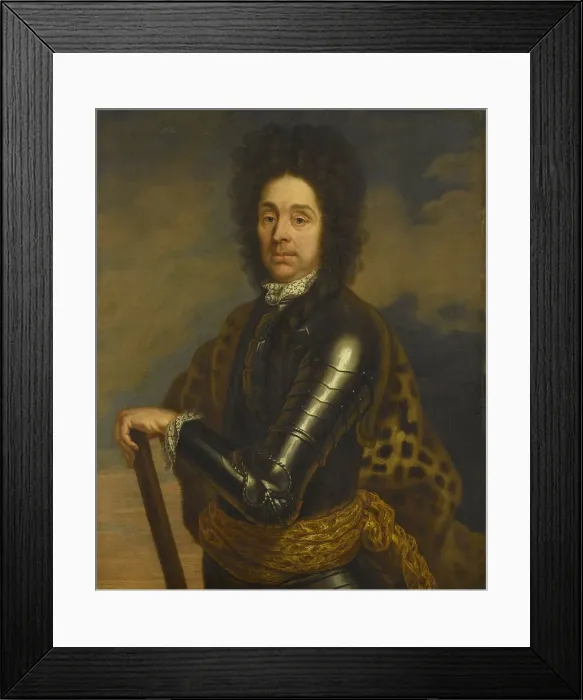 Framed Print : Portrait of Menno Baron van Coehoorn (1641-1704). General in the Artillery and Fortifications Engine Creator: Unknown Framed Print : Portrait of Menno Baron van Coehoorn (1641-1704). General in the Artillery and Fortifications Engine Creator: Unknown