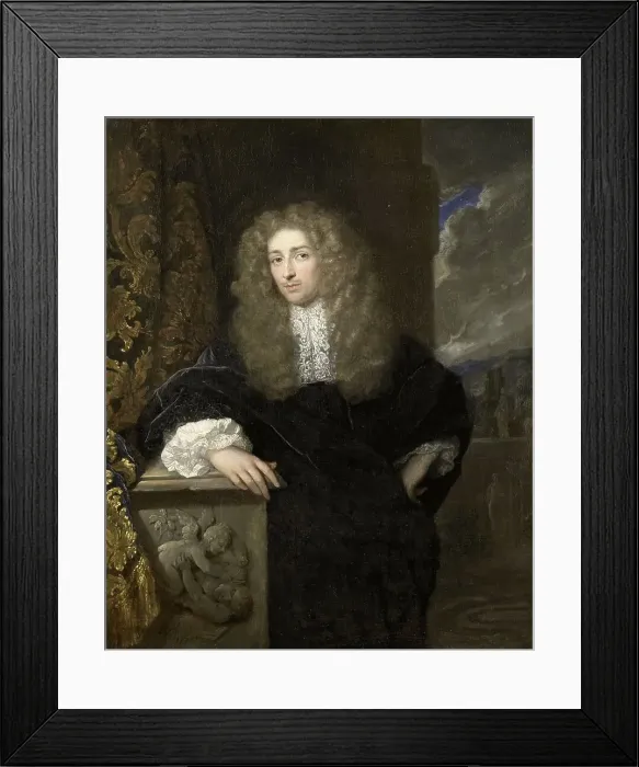 Framed Print : Portrait of a man, possibly a member of the van Citters family, 1678. Creator: Gaspar Netscher