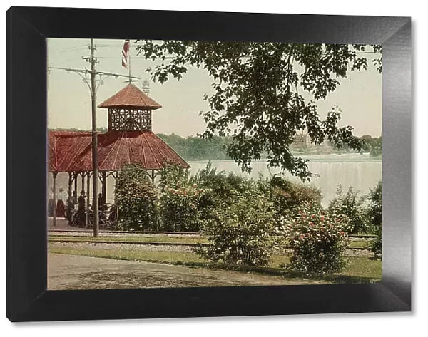 Niagara, Falls from American shore, ca 1900. Creator: Unknown