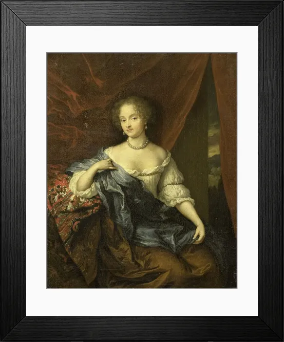 Framed Print : Portrait of a woman, possibly a member of the van Citters family, 1674. Creator: Gaspar Netscher Framed Print : Portrait of a woman, possibly a member of the van Citters family, 1674. Creator: Gaspar Netscher