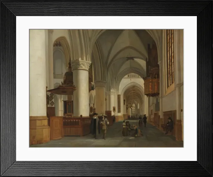 Framed Print : Interior of the Church of St Bavo in Haarlem, 1674. Creator: Job Adriaensz Berckheyde Framed Print : Interior of the Church of St Bavo in Haarlem, 1674. Creator: Job Adriaensz Berckheyde