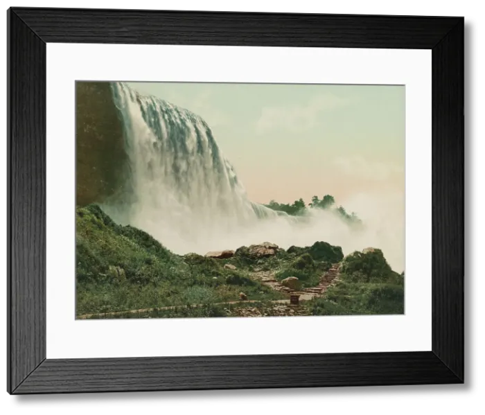 Framed Print : Niagara, American Fall from foot of incline, c1898. Creator: Unknown Framed Print : Niagara, American Fall from foot of incline, c1898. Creator: Unknown