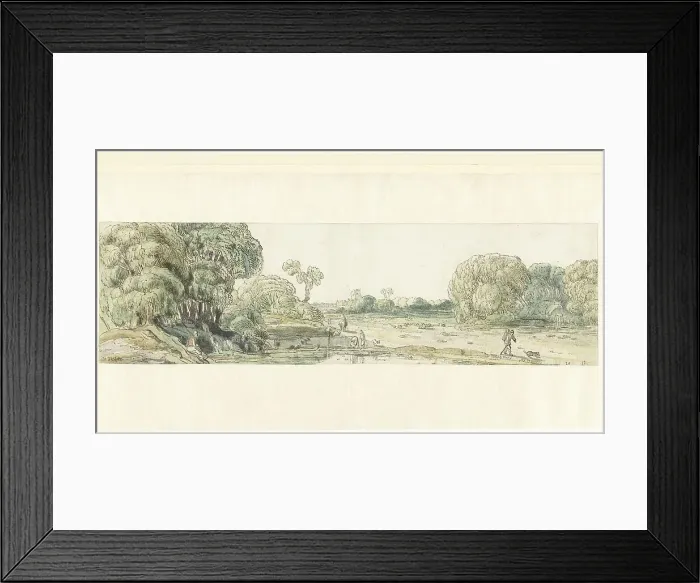 Framed Print : Road between groups of trees, 1603-1641. Creator: Jan van de Velde II Framed Print : Road between groups of trees, 1603-1641. Creator: Jan van de Velde II