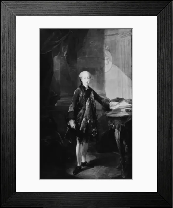 Framed Print : Portrait of Christian VII as crown prince, 1762. Creator: Carl Gustaf Pilo