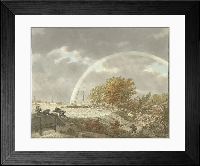 Framed Print : Autumn, evening and water; the four seasons, times of day and elements, 1797. Creator: Jacob Cats Framed Print : Autumn, evening and water; the four seasons, times of day and elements, 1797. Creator: Jacob Cats