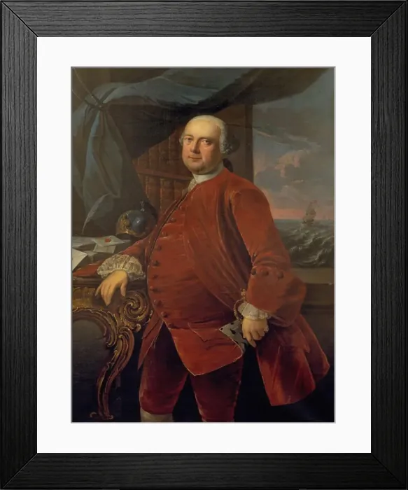 Framed Print : Postmester Frederik Carl Harboe (?), 1764. Creator: Jens Juel Framed Print : Postmester Frederik Carl Harboe (?), 1764. Creator: Jens Juel