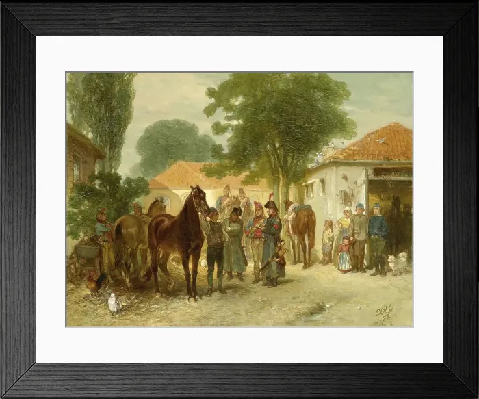 Framed Print : The requisition, 1872. Creator: Charles Rochussen Framed Print : The requisition, 1872. Creator: Charles Rochussen