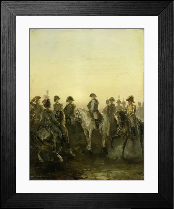 Framed Print : Napoleon with his Staff, 1840-1850. Creator: Charles Rochussen Framed Print : Napoleon with his Staff, 1840-1850. Creator: Charles Rochussen