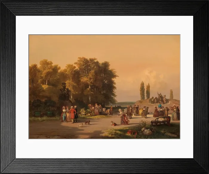 Framed Print : Park in the Vicinity of Paris, 1848. Creator: Charles Rochussen Framed Print : Park in the Vicinity of Paris, 1848. Creator: Charles Rochussen