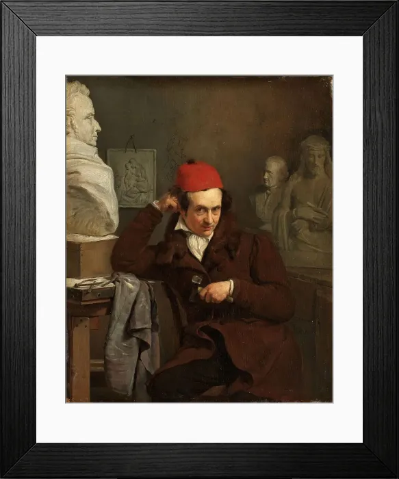 Framed Print : Portrait of Louis Royer, 1830. Creator: Charles van Beveren Framed Print : Portrait of Louis Royer, 1830. Creator: Charles van Beveren