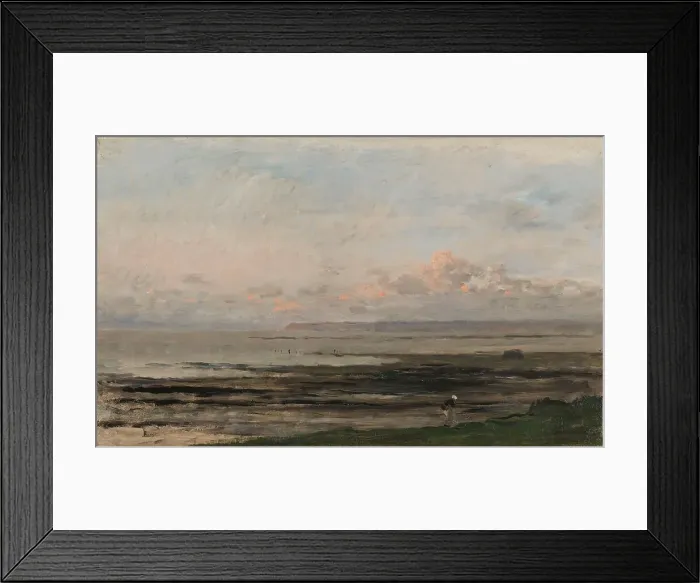 Framed Print : Beach at Ebb Tide, c.1850-c.1878. Creator: Charles Francois Daubigny Framed Print : Beach at Ebb Tide, c.1850-c.1878. Creator: Charles Francois Daubigny