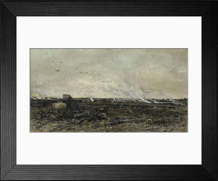 Framed Print : October, 1850-1878. Creator: Charles Francois Daubigny Framed Print : October, 1850-1878. Creator: Charles Francois Daubigny