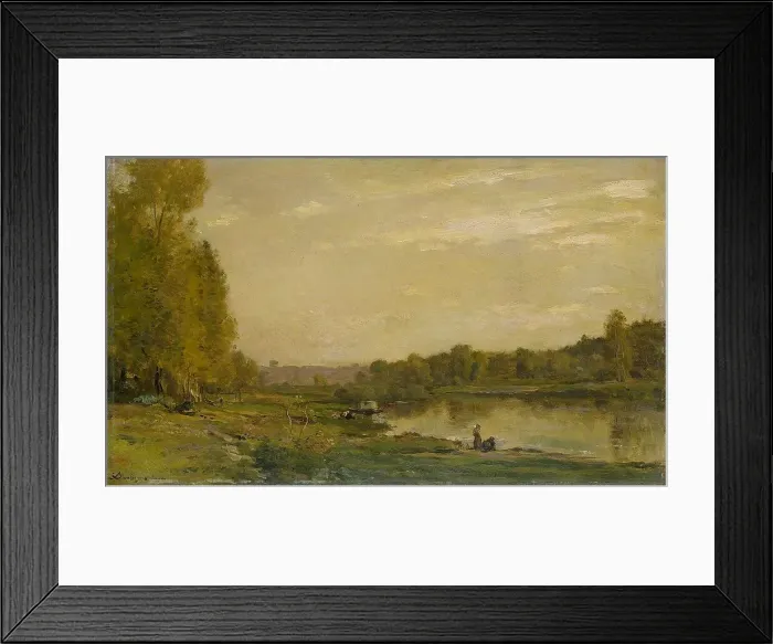 Framed Print : Landscape on the Oise, 1872. Creator: Charles Francois Daubigny Framed Print : Landscape on the Oise, 1872. Creator: Charles Francois Daubigny