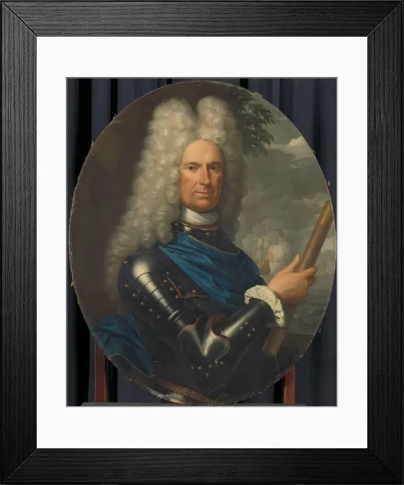 Framed Print : Portrait of Rear-Admiral Arent van Buren, 1721. Creator: Krzysztof Lubieniecki Framed Print : Portrait of Rear-Admiral Arent van Buren, 1721. Creator: Krzysztof Lubieniecki