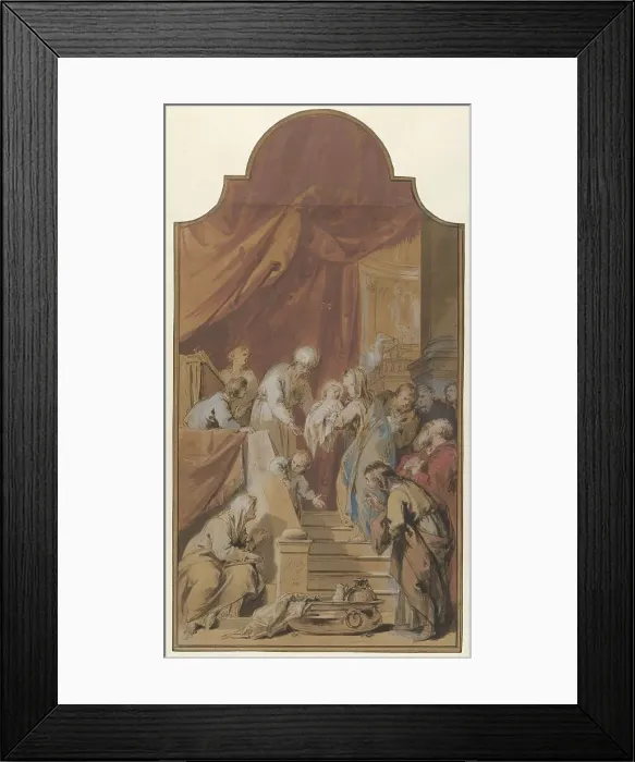 Framed Print : The Mission in the Temple, 1746. Creator: Jacob de Wit Framed Print : The Mission in the Temple, 1746. Creator: Jacob de Wit