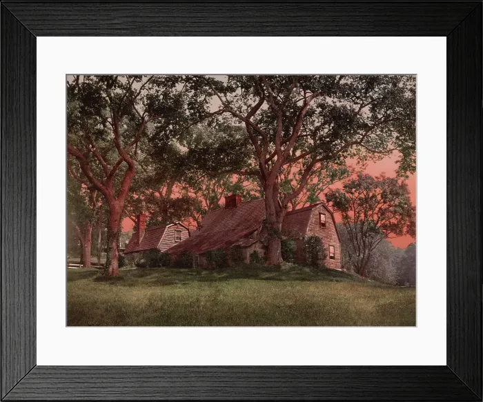 Framed Print : The Old Fairbanks House, Dedham, Massachusetts, c1899. Creator: Unknown Framed Print : The Old Fairbanks House, Dedham, Massachusetts, c1899. Creator: Unknown