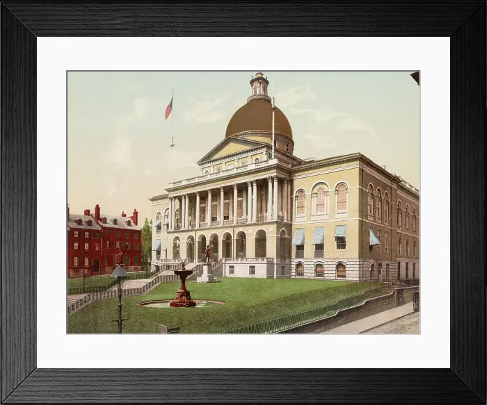 Framed Print : The State House, Boston, c1900. Creator: Unknown Framed Print : The State House, Boston, c1900. Creator: Unknown