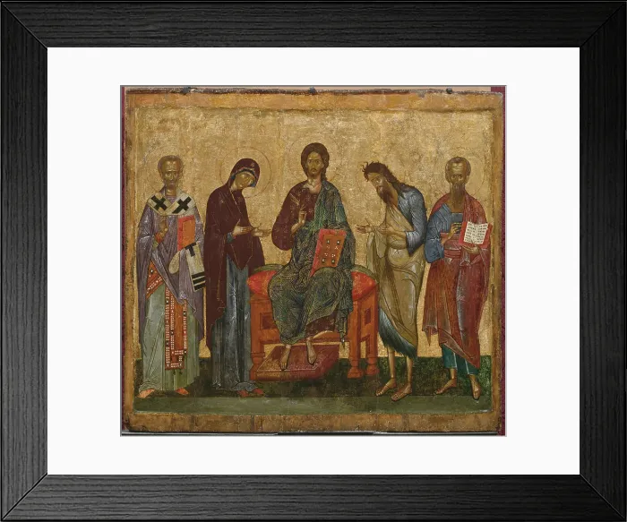 Framed Print : Deesis with St. Nicholas and an unknown saint, unknown date. Creator: Unknown Framed Print : Deesis with St. Nicholas and an unknown saint, unknown date. Creator: Unknown