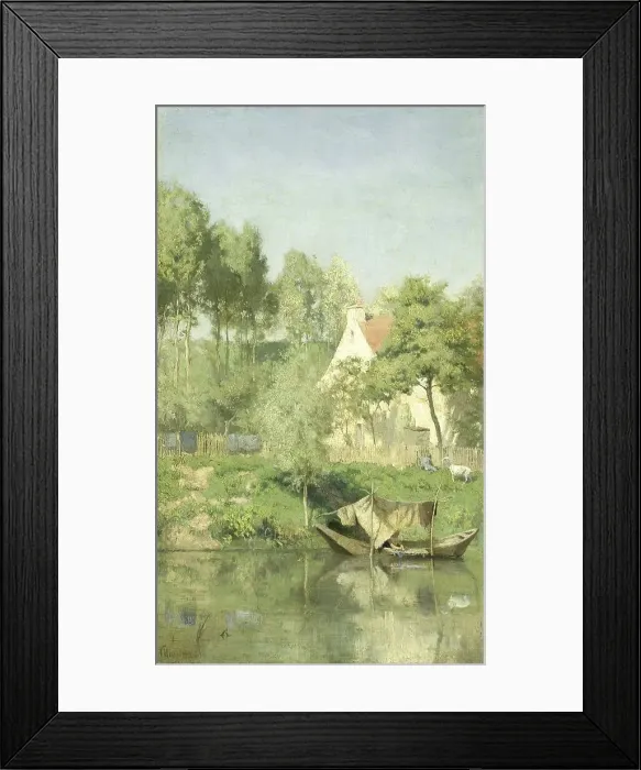 Framed Print : On the Oise, 1877. Creator: Coen Metzelaar Framed Print : On the Oise, 1877. Creator: Coen Metzelaar