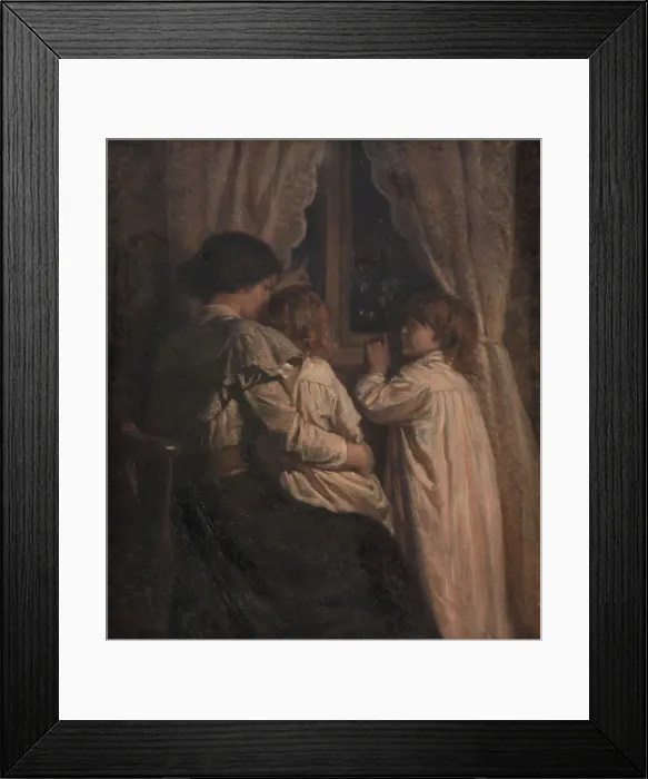 Framed Print : The Children Saying Good Night to their Stars, 1898. Creator: Valdemar Irminger Framed Print : The Children Saying Good Night to their Stars, 1898. Creator: Valdemar Irminger