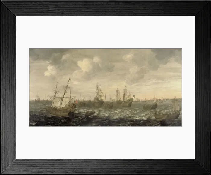Framed Print : The Dutch Herring Fleet under Sail, 1660-1701. Creator: Cornelis Beelt Framed Print : The Dutch Herring Fleet under Sail, 1660-1701. Creator: Cornelis Beelt