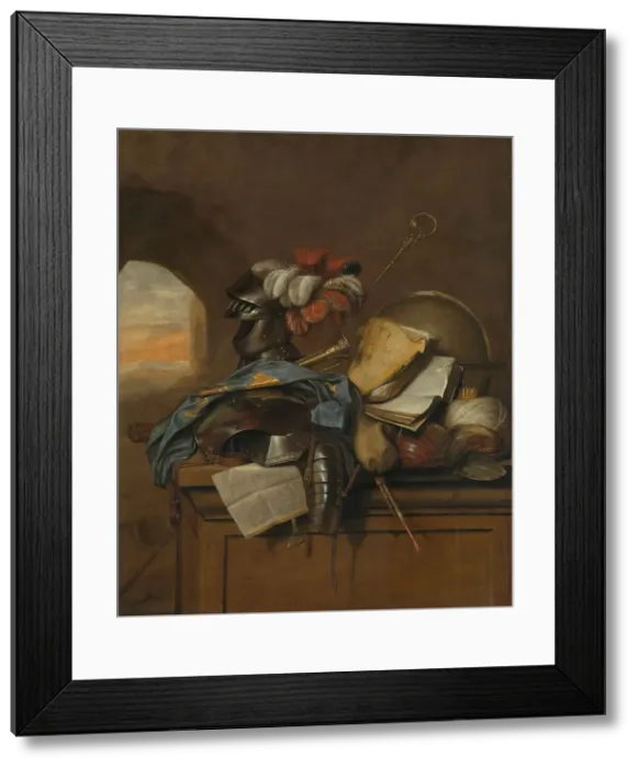 Framed Print : Vanitas Still Life, 1665. Creator: Cornelis Brise Framed Print : Vanitas Still Life, 1665. Creator: Cornelis Brise