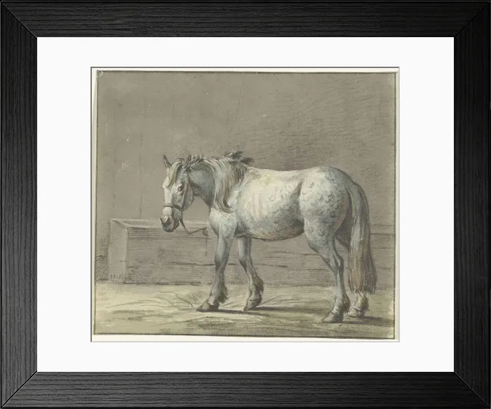 Framed Print : Standing horse in a stable, left, 1810-1816. Creator: Jean Bernard Framed Print : Standing horse in a stable, left, 1810-1816. Creator: Jean Bernard
