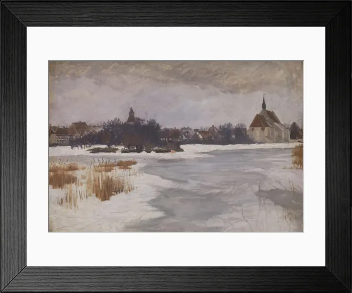 Framed Print : A View of Faaborg. Winter, 1898-1902. Creator: Peter Hansen Framed Print : A View of Faaborg. Winter, 1898-1902. Creator: Peter Hansen